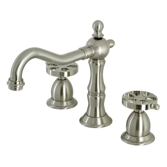 Kingston Brass KS1978RX Belknap Widespread Bathroom Faucet with Brass Pop-Up, Brushed Nickel