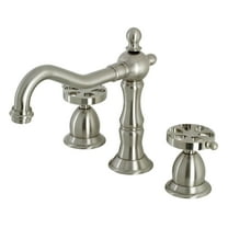 Kingston Brass KS1978RX Belknap Widespread Bathroom Faucet with Brass Pop-Up, Brushed Nickel
