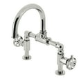 thumbnail image 1 of Kingston Brass KS2176RKX Webb Bridge, Polished Nickel Bathroom Faucet with Knurled Handle and Pop-up Drain, 1 of 7