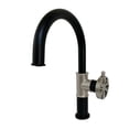 thumbnail image 1 of Kingston Brass KS2236RX Belknap One-Handle Single-Hole Bathroom Faucet with Push Pop-Up Drain, Matte Black/Polished Nickel, 1 of 4
