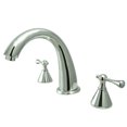 thumbnail image 1 of Kingston Brass KS2361BL English Country Two-Handle Deck Mount Roman Tub Faucet, Polished Chrome, 1 of 4