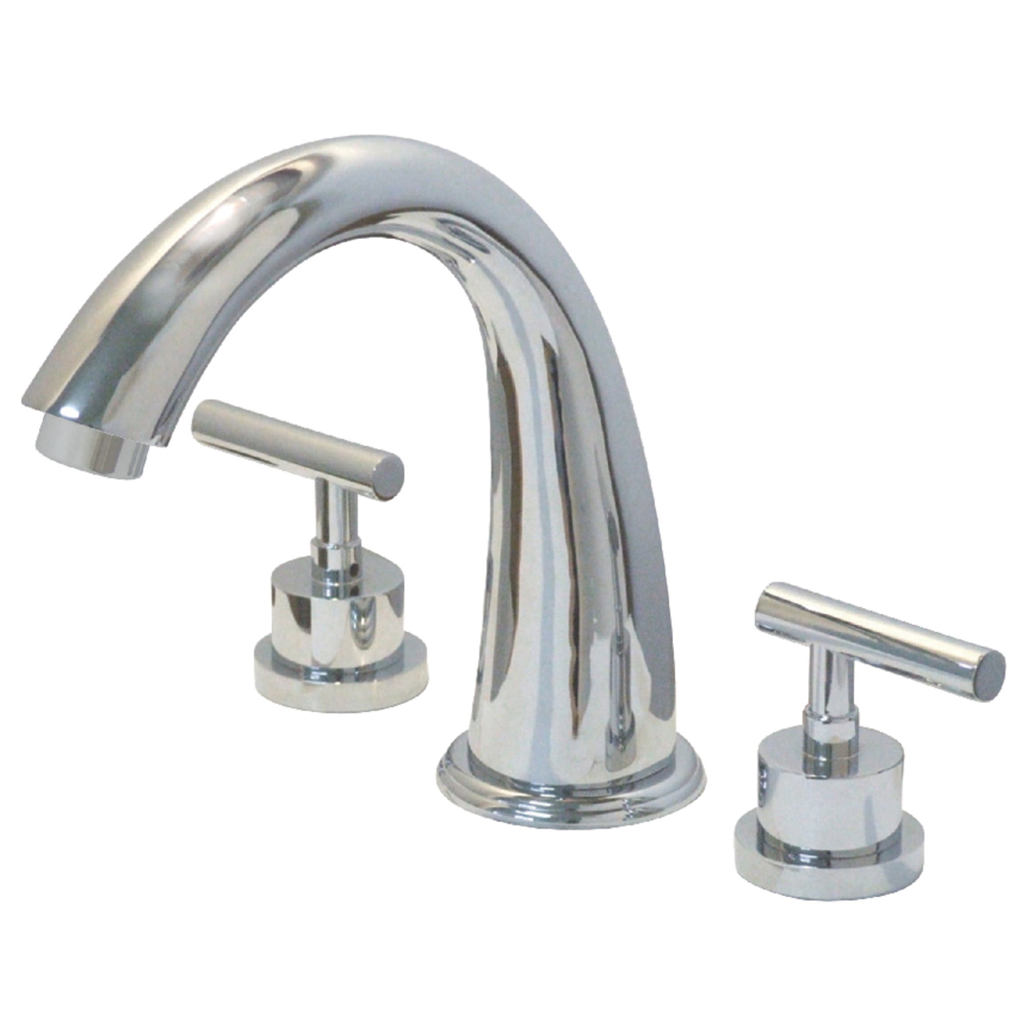 Kingston Brass KS2361CML Manhattan Two-Handle Deck Mount Roman Tub Faucet, Polished Chrome