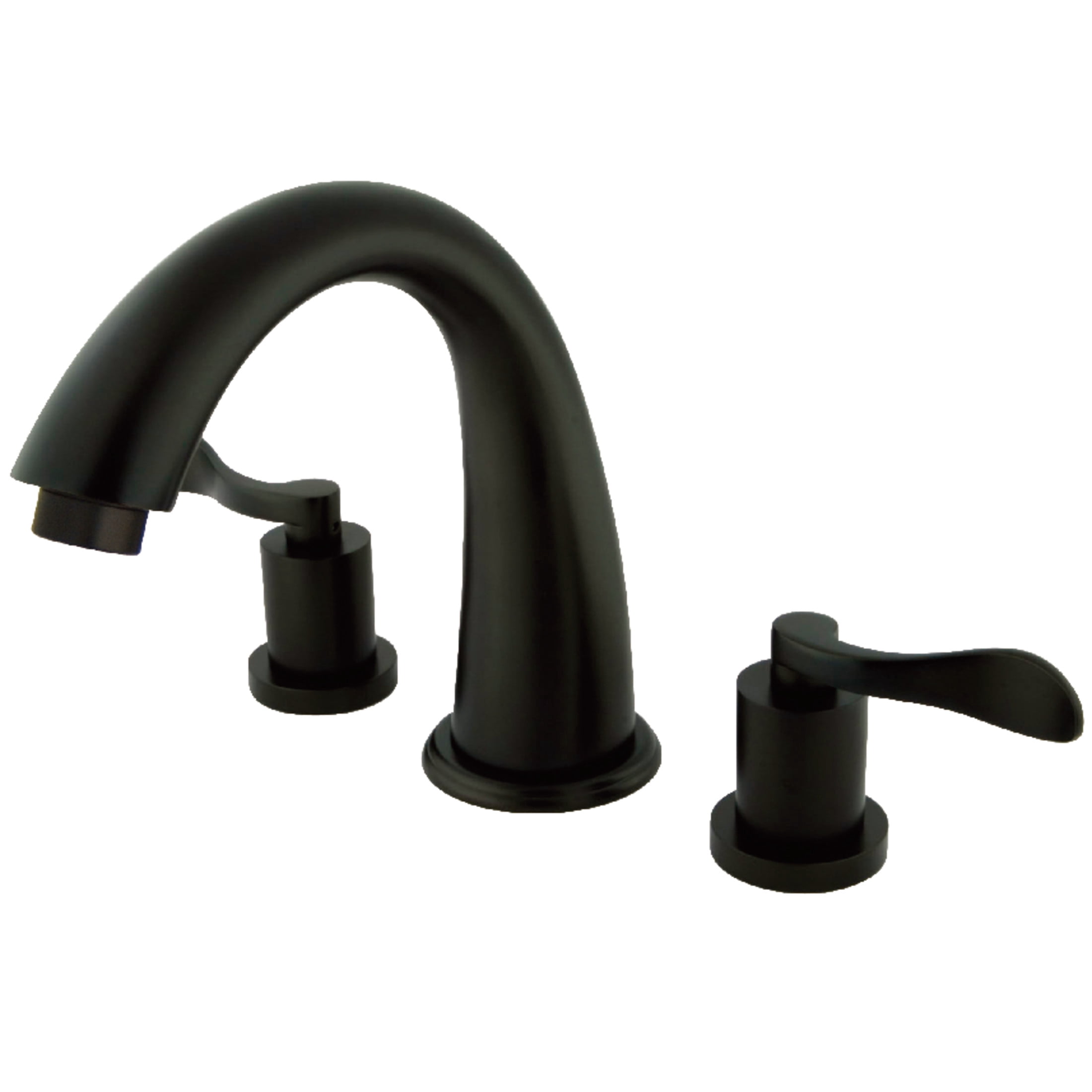 Kingston Brass KS2365DFL Vintage Two-Handle 3-Hole Deck Mount Roman Tub Faucet in Oil Rubbed Bronze