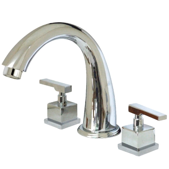 Kingston Brass KS2361QLL Executive Two-Handle Deck Mount Roman Tub Faucet, Polished Chrome