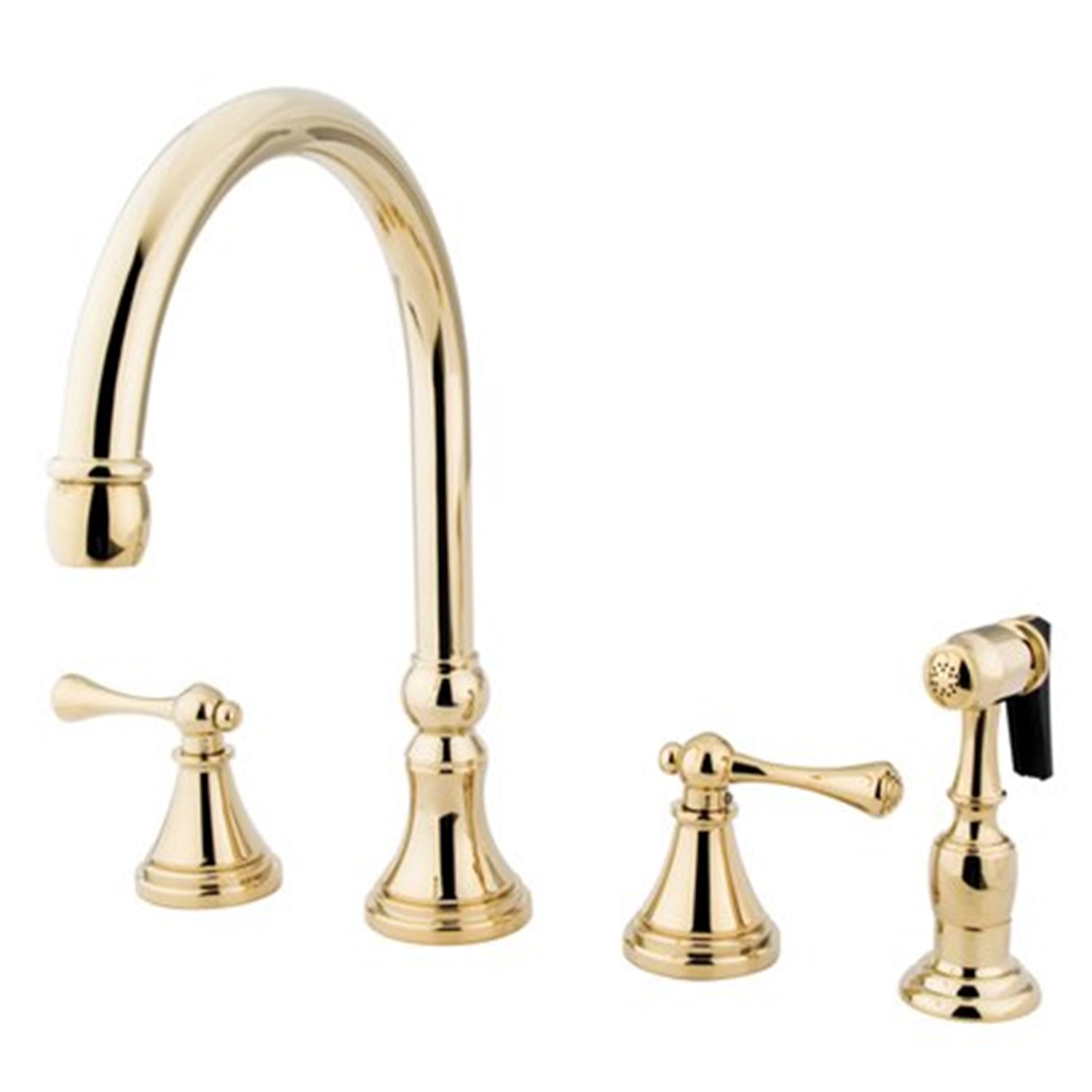 Kingston Englisch Country Kitchen Wasserhahn Aus Messing Mit Spritze – ölgebronzt, Klassisches Design