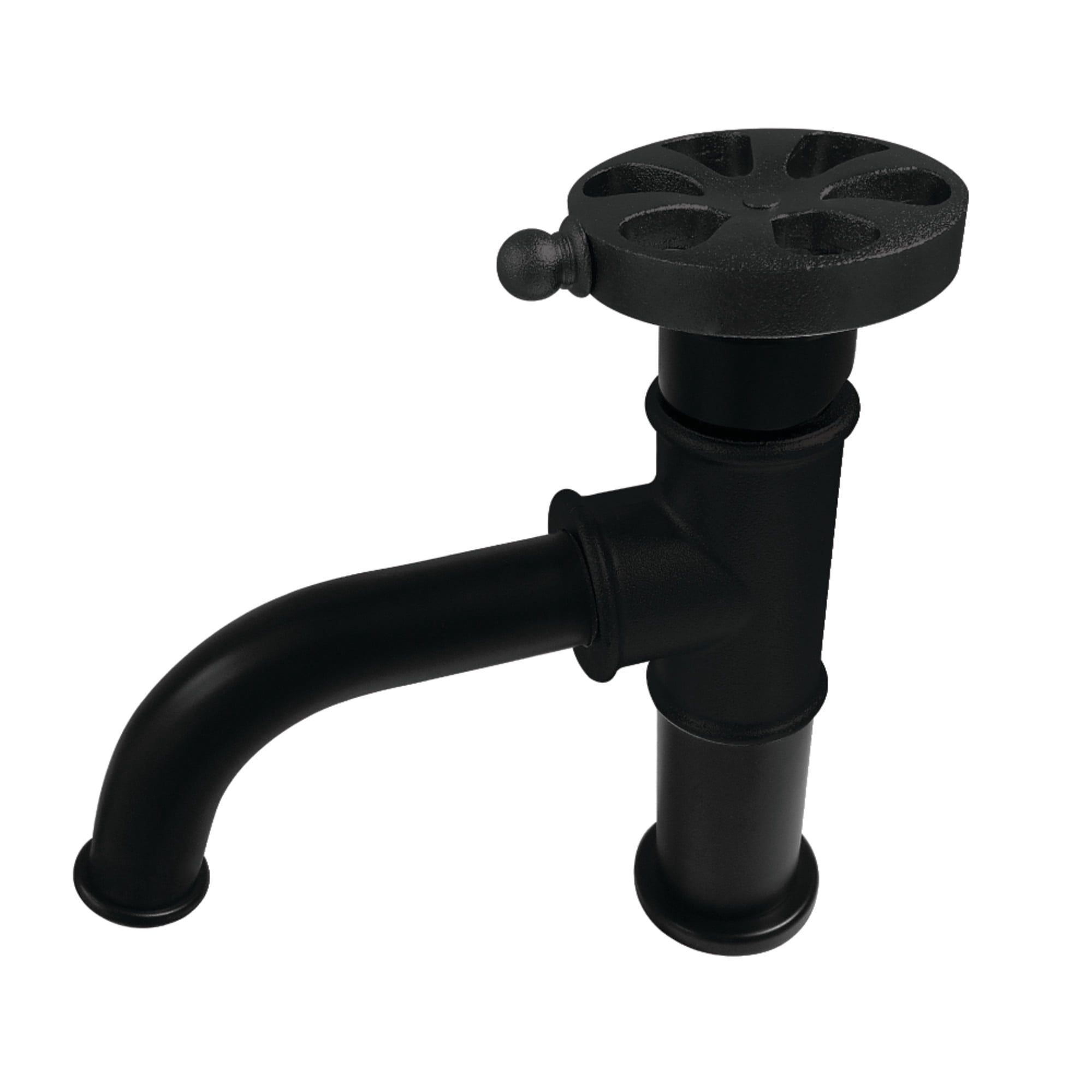 Kingston Brass KS2820RX Belknap One-Handle Single-Hole Bathroom Faucet with Push Pop-Up Drain, Matte Black