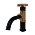 thumbnail image 1 of Kingston Brass KS2827RX Belknap One-Handle Single-Hole Bathroom Faucet with Push Pop-Up Drain, Matte Black/Rose Gold, 1 of 4