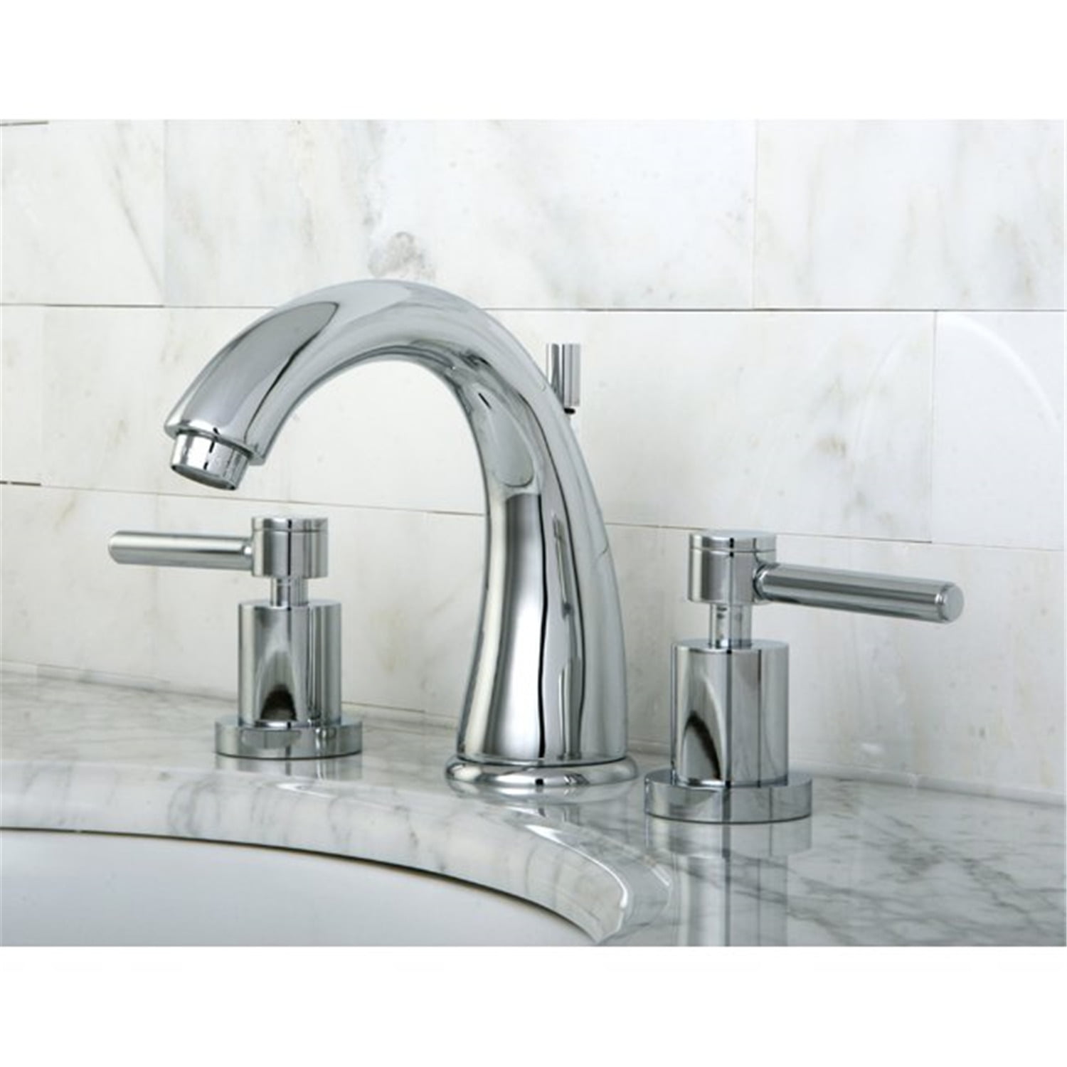 Fauceture Concord Single-Handle Bathroom Faucet – Polished Brass With Push Pop-Up Drain