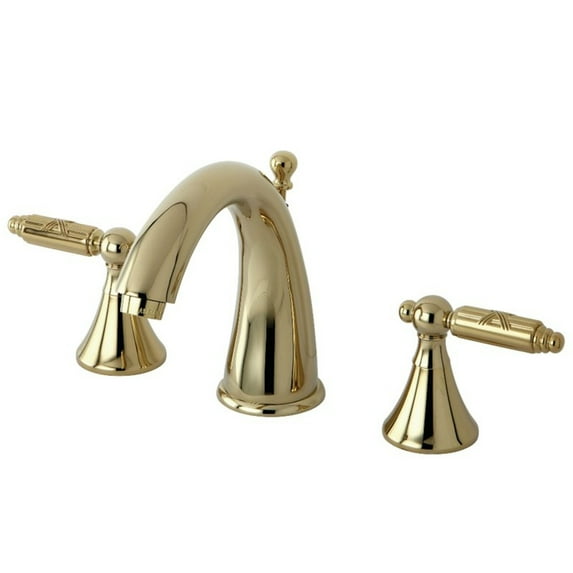 Elinvar Double Handle Widespread Bathroom Faucet with Brass Pop-Up Drain Fini...