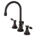 thumbnail image 1 of Kingston Brass KS2985TAL Tudor Widespread Bathroom Faucet with Brass Pop-Up, Oil Rubbed Bronze, 1 of 8