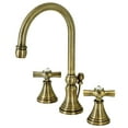 thumbnail image 1 of Kingston Brass KS2983ZX Millennium Widespread Bathroom Faucet with Brass Pop-Up, Antique Brass, 1 of 8
