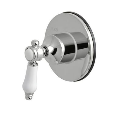 Kingston Brass KS3031BPL Traditional Three-Way Diverter Valve with Single Handle & Round Plate, Polished Chrome