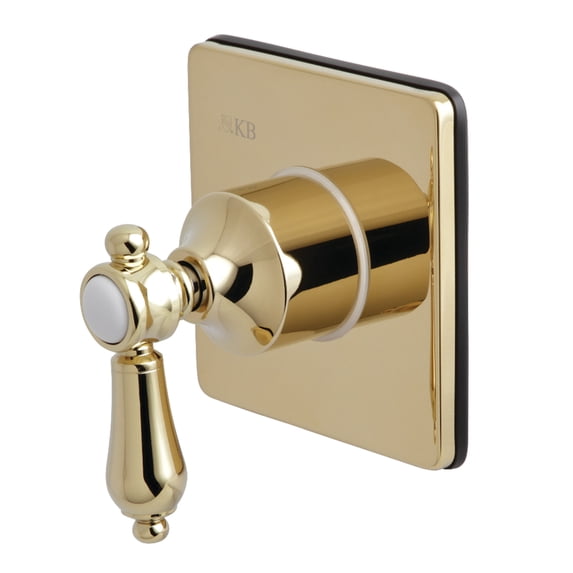 Kingston KS3042BAL Heirloom Single-Handle Three-Way Diverter Valve with Square Trim Kit in Polished Brass