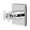 thumbnail image 1 of Kingston Brass KS3041DX Concord Single-Handle Three-Way Diverter Valve with Square Trim Kit in Polished Chrome, 1 of 9