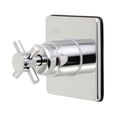 thumbnail image 1 of Kingston Brass KS3041DX Concord Single-Handle Three-Way Diverter Valve with Square Trim Kit, Polished Chrome, 1 of 9
