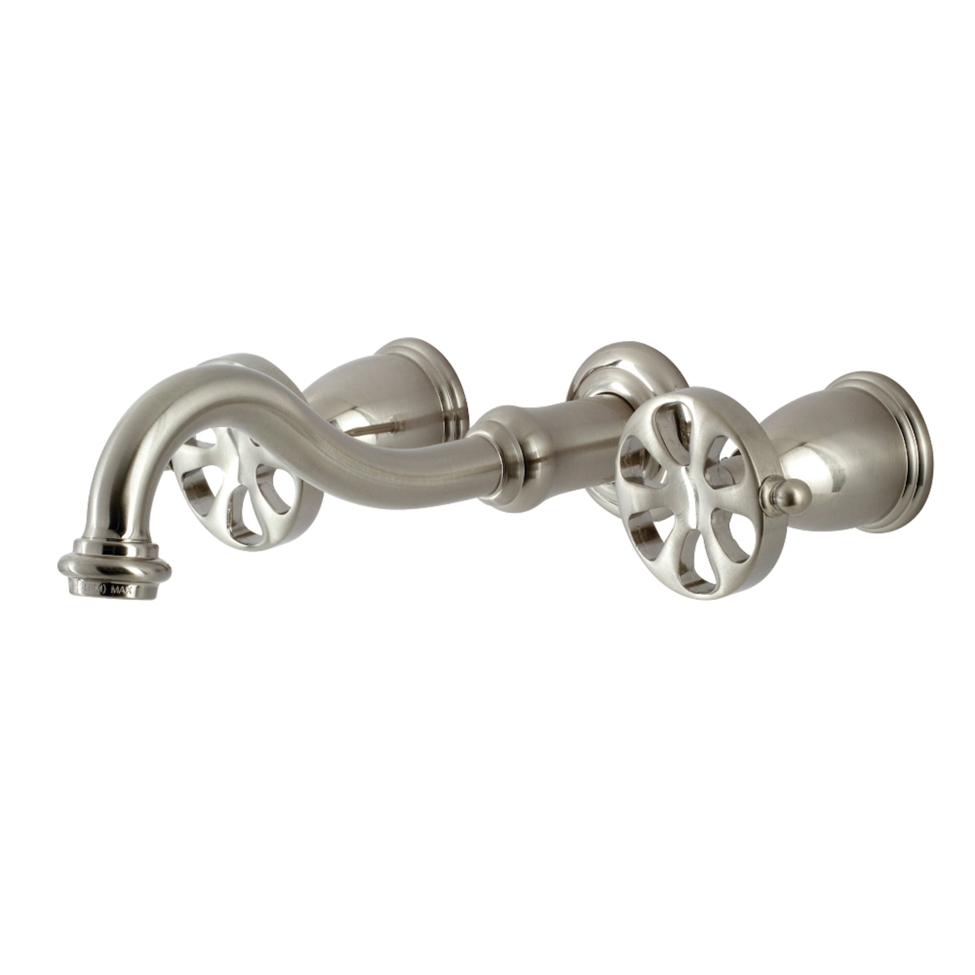 Kingston Brass KS3128RX Belknap Double-Handle Wall Mount Bathroom Faucet, Brushed Nickel