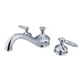 thumbnail image 1 of Kingston Brass KS3331GL Georgian Two-Handle Deck Mount Roman Tub Faucet, Polished Chrome, 1 of 4