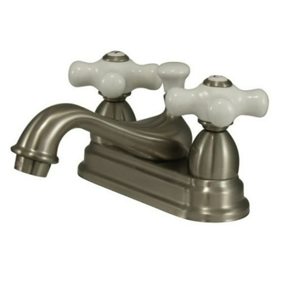 Kingston Brass KS3608PX 4 in. Centerset Bathroom Faucet, Brushed Nickel