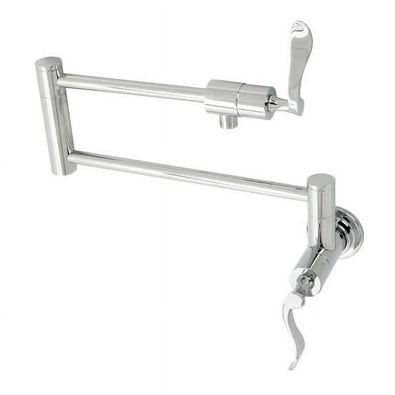 Kingston Brass Ks410.Cfl Century 3.8 GPM Single Hole Wall Mounted Pot Filler - Chrome