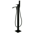 thumbnail image 1 of Kingston Brass Freestanding Tub Faucet, Matte Black, Freestanding KS4130QLL, 1 of 7