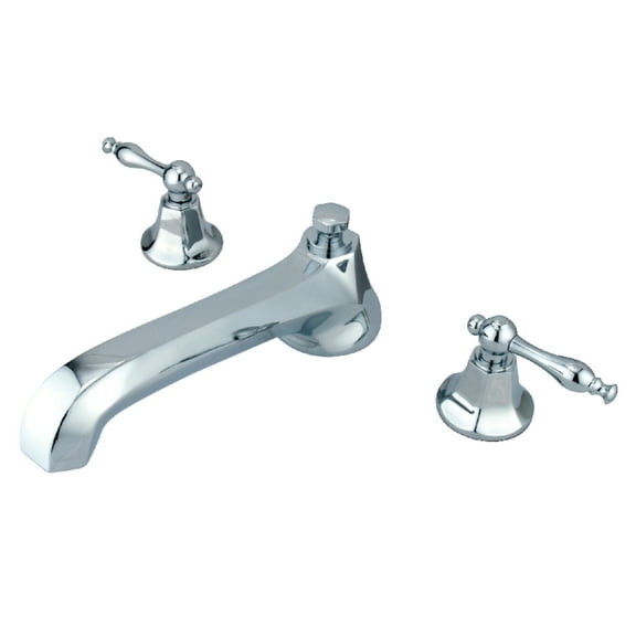 Kingston Brass KS4301NL Metropolitan Two-Handle Deck Mount Roman Tub Faucet, Polished Chrome