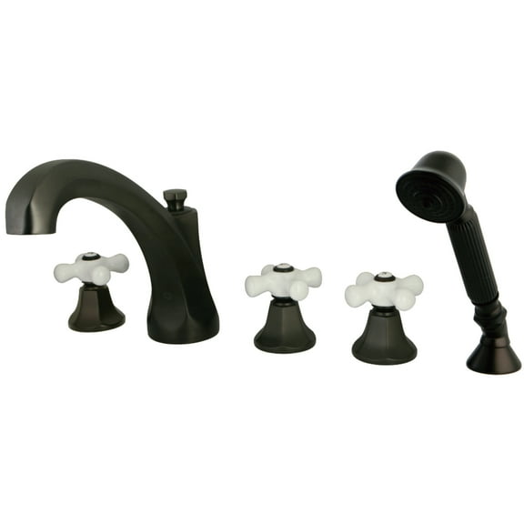 Kingston Brass KS43255PX  5-Piece Roman Tub Faucet with Hand Shower, Oil Rubbed Bronze