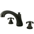 thumbnail image 1 of Kingston Brass KS4325TX Vintage Two-Handle Deck Mount Roman Tub Faucet, Oil Rubbed Bronze, 1 of 4