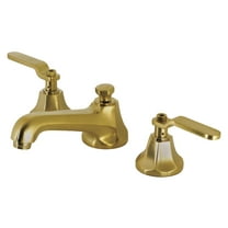 Kingston Brass KS4467KL Whitaker Widespread Bathroom Faucet with Brass Pop-Up, Brushed Brass
