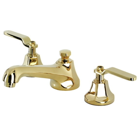 Kingston Brass KS4462KL Whitaker Widespread Bathroom Faucet with Brass Pop-Up, Polished Brass