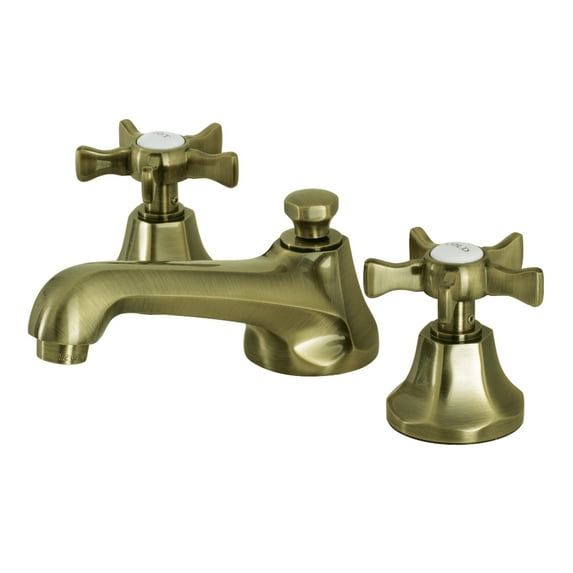 Kingston Brass KS4463NX Hamilton Widespread Bathroom Faucet with Brass Pop-Up, Antique Brass