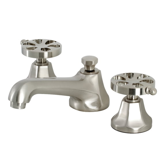 Kingston Brass KS4468RX Belknap Widespread Bathroom Faucet with Brass Pop-Up, Brushed Nickel