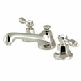 thumbnail image 1 of Kingston Brass KS4466TAL Tudor 8-Inch Widespread Lavatory Faucet with Brass Pop-Up, Polished Nickel, 1 of 2