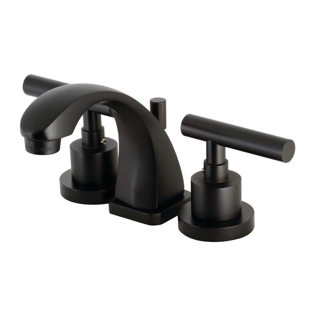 Matte Black Chrome Modern Widespread Bathroom Faucet