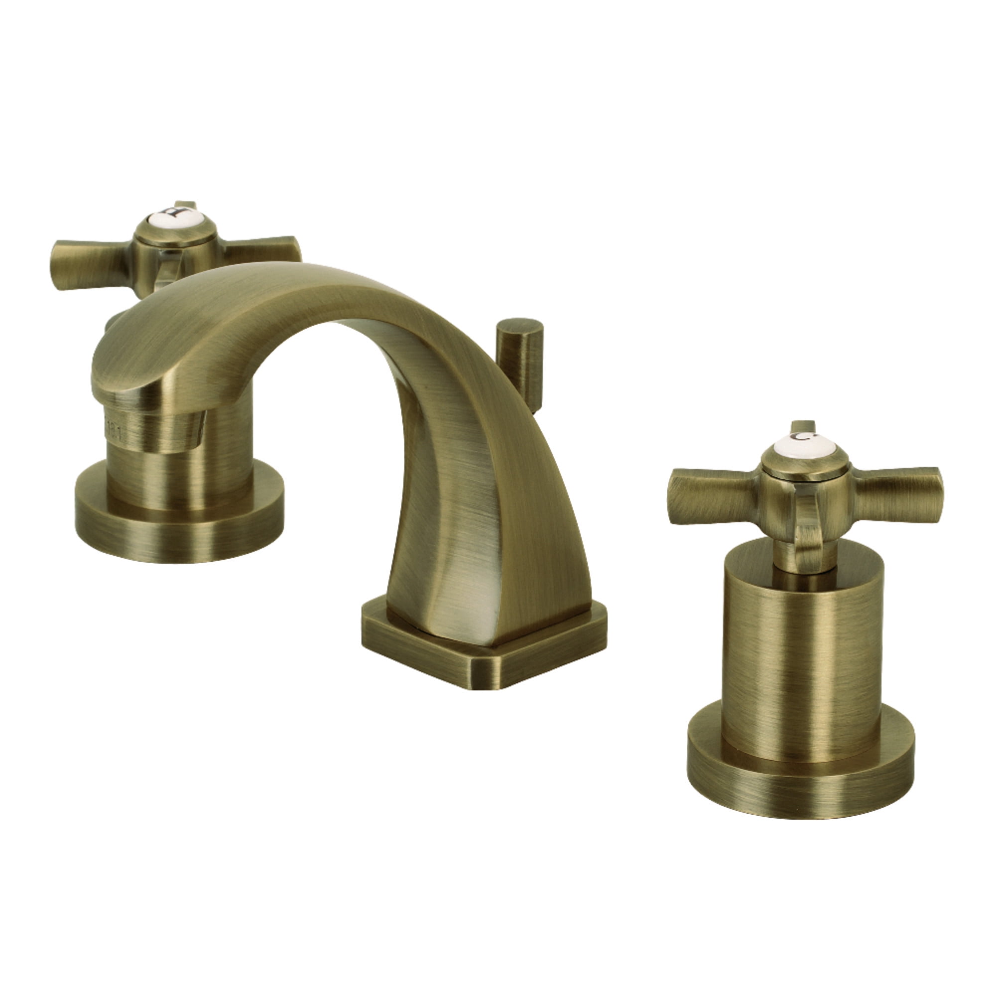 Kingston Brass KS4943ZX Millennium Widespread Bathroom Faucet with Brass Pop-Up, Antique Brass