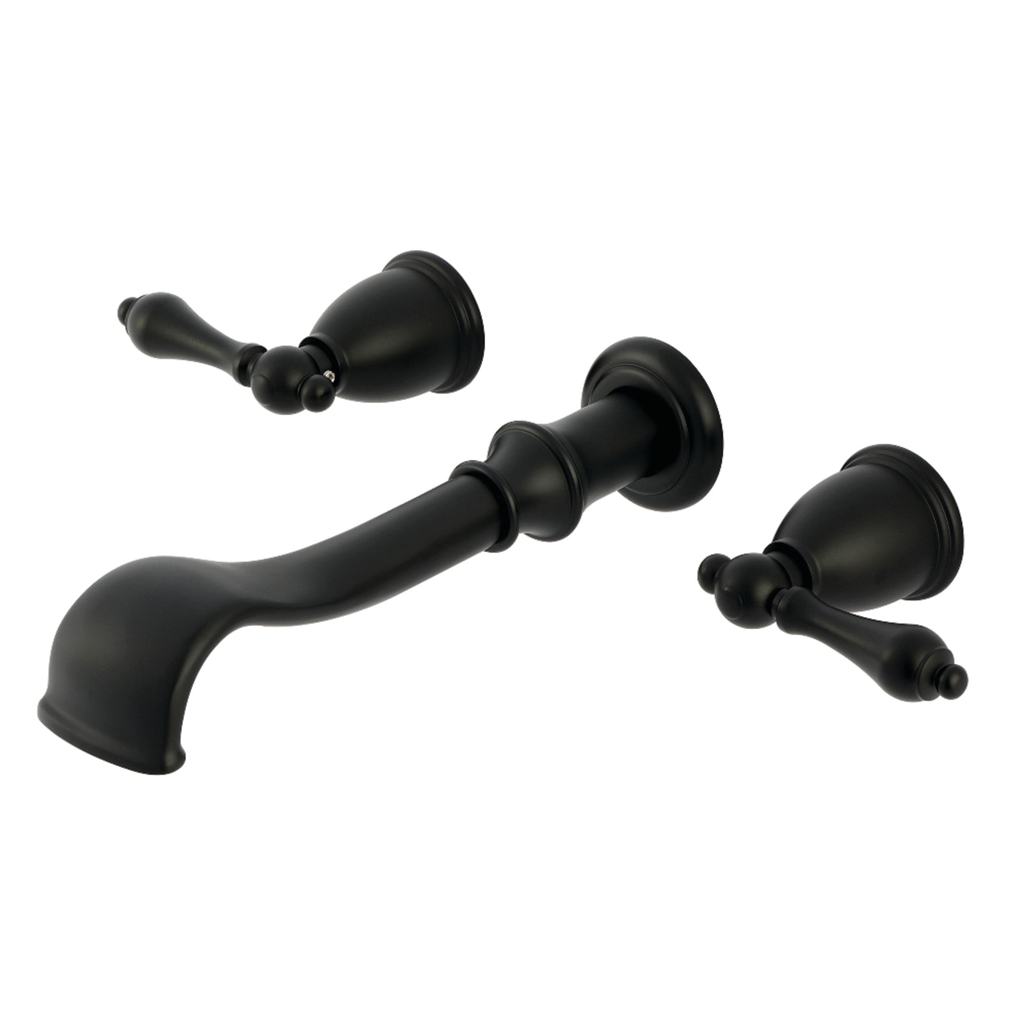Kingston Brass KS5020AL  Two-Handle Wall Mount Roman Tub Faucet, Matte Black