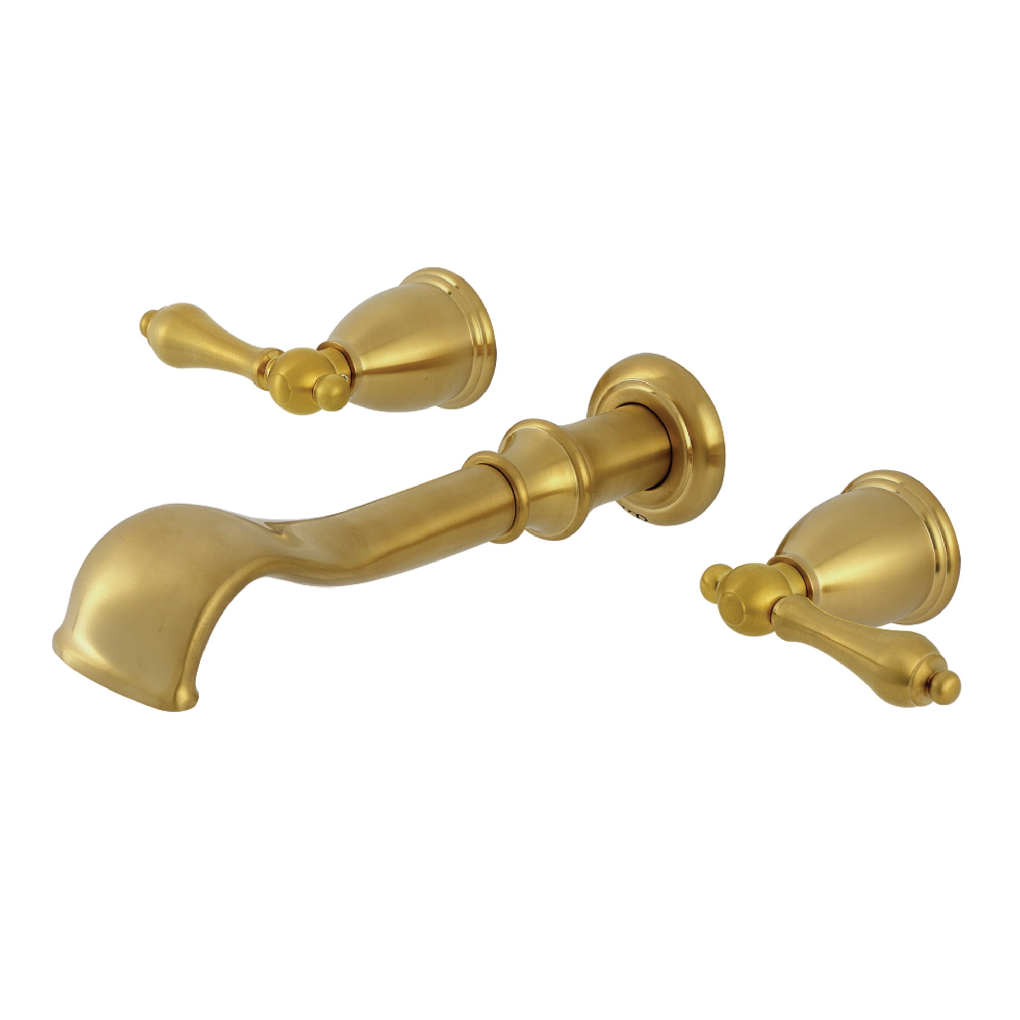 Kingston Brass KS5027AL  Two-Handle Wall Mount Roman Tub Faucet, Brushed Brass