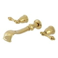 thumbnail image 1 of Kingston Brass KS5022AL  Two-Handle Wall Mount Roman Tub Faucet, Polished Brass, 1 of 7