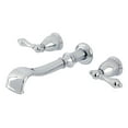 thumbnail image 1 of Kingston Brass KS5021AL  Two-Handle Wall Mount Roman Tub Faucet, Polished Chrome, 1 of 7