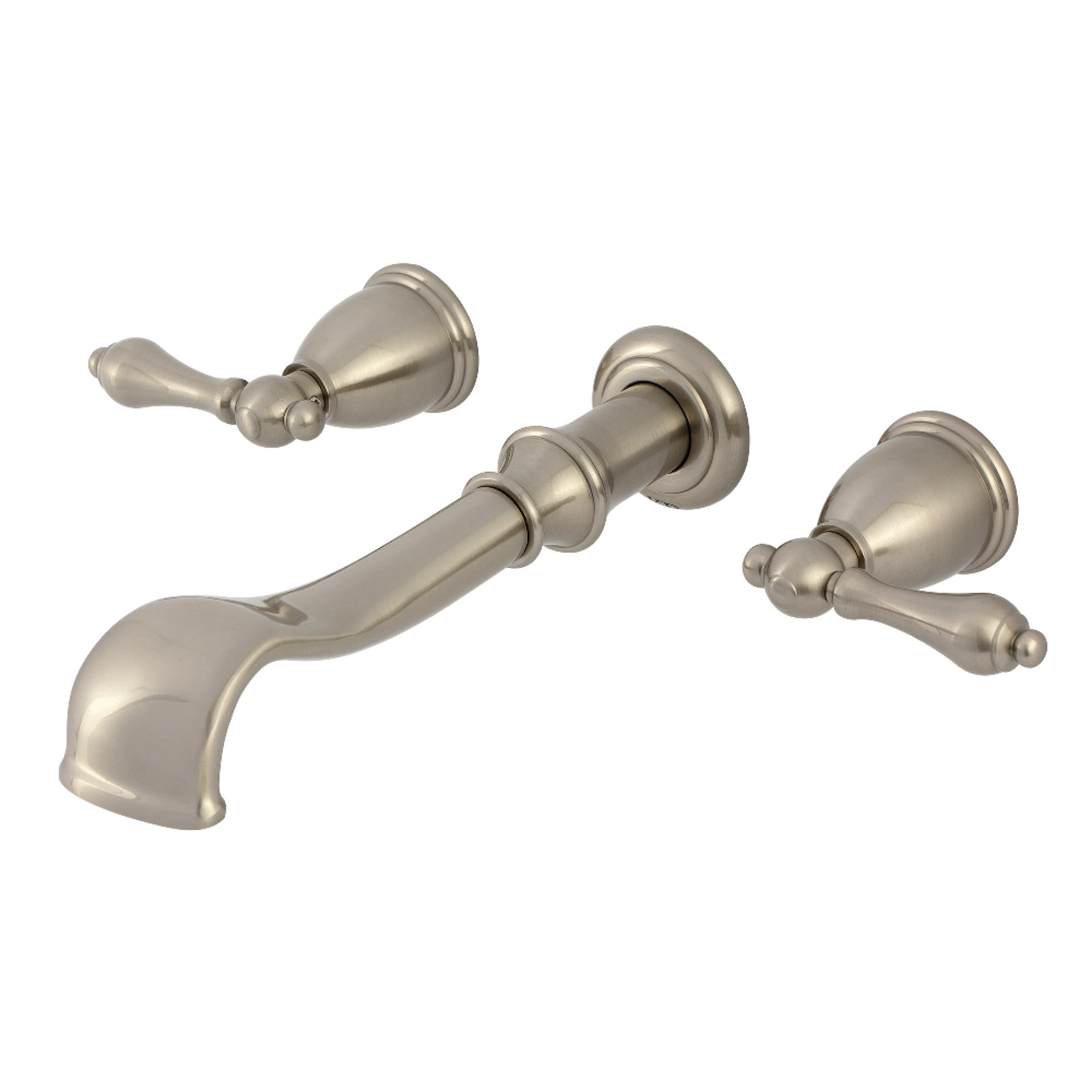 Kingston Brass KS5028AL  Two-Handle Wall Mount Roman Tub Faucet, Brushed Nickel