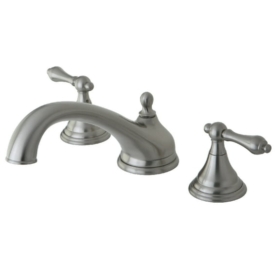 Kingston Brass KS5538AL Vintage Two-Handle Deck Mount Roman Tub Faucet, Brushed Nickel