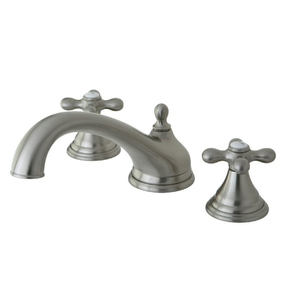 Kingston Brass KS5538AX Vintage Two-Handle Deck Mount Roman Tub Faucet, Brushed Nickel