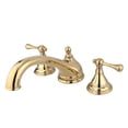 thumbnail image 1 of Kingston Brass KS5532BL Vintage Two-Handle Deck Mount Roman Tub Faucet, Polished Brass, 1 of 4