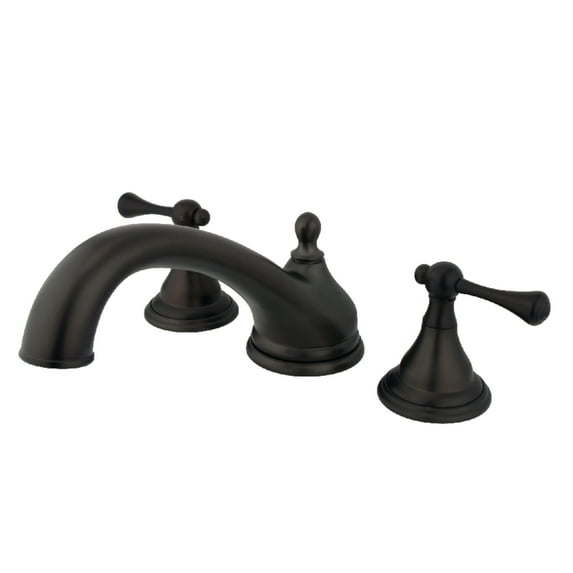 Kingston Brass KS5535BL Vintage Two-Handle Deck Mount Roman Tub Faucet, Oil Rubbed Bronze