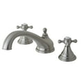 thumbnail image 1 of Kingston Brass KS5538BX Vintage Two-Handle Deck Mount Roman Tub Faucet, Brushed Nickel, 1 of 2