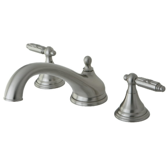 Kingston Brass KS5538GL Georgian Two-Handle Deck Mount Roman Tub Faucet, Brushed Nickel
