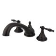 thumbnail image 1 of Kingston Brass KS5535NL Naples Two-Handle Deck Mount Roman Tub Faucet, Oil Rubbed Bronze, 1 of 4