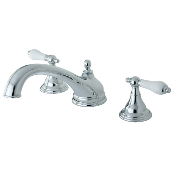 Kingston Brass KS5531PL Vintage Two-Handle Deck Mount Roman Tub Faucet, Polished Chrome