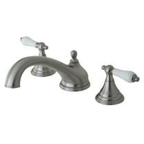 Kingston Brass KS5538PL Vintage Two-Handle Deck Mount Roman Tub Faucet, Brushed Nickel