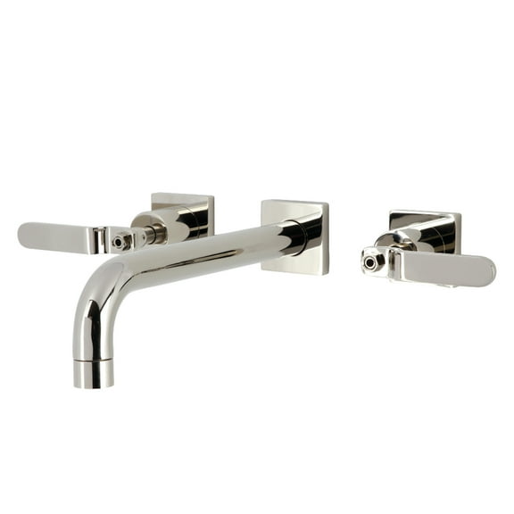 Kingston Brass KS6026KL Whitaker Two-Handle Wall Mount Roman Tub Faucet, Polished Nickel