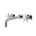 thumbnail image 1 of Kingston Brass KS6026NX Hamilton Two-Handle Wall Mount Roman Tub Faucet, Polished Nickel, 1 of 4